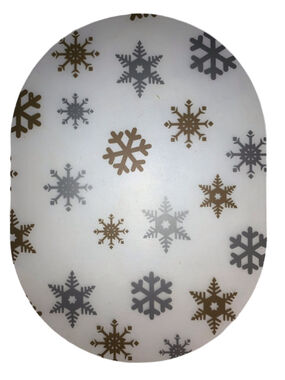 6 Snowflake placemats plastic One Size silver Gold clear